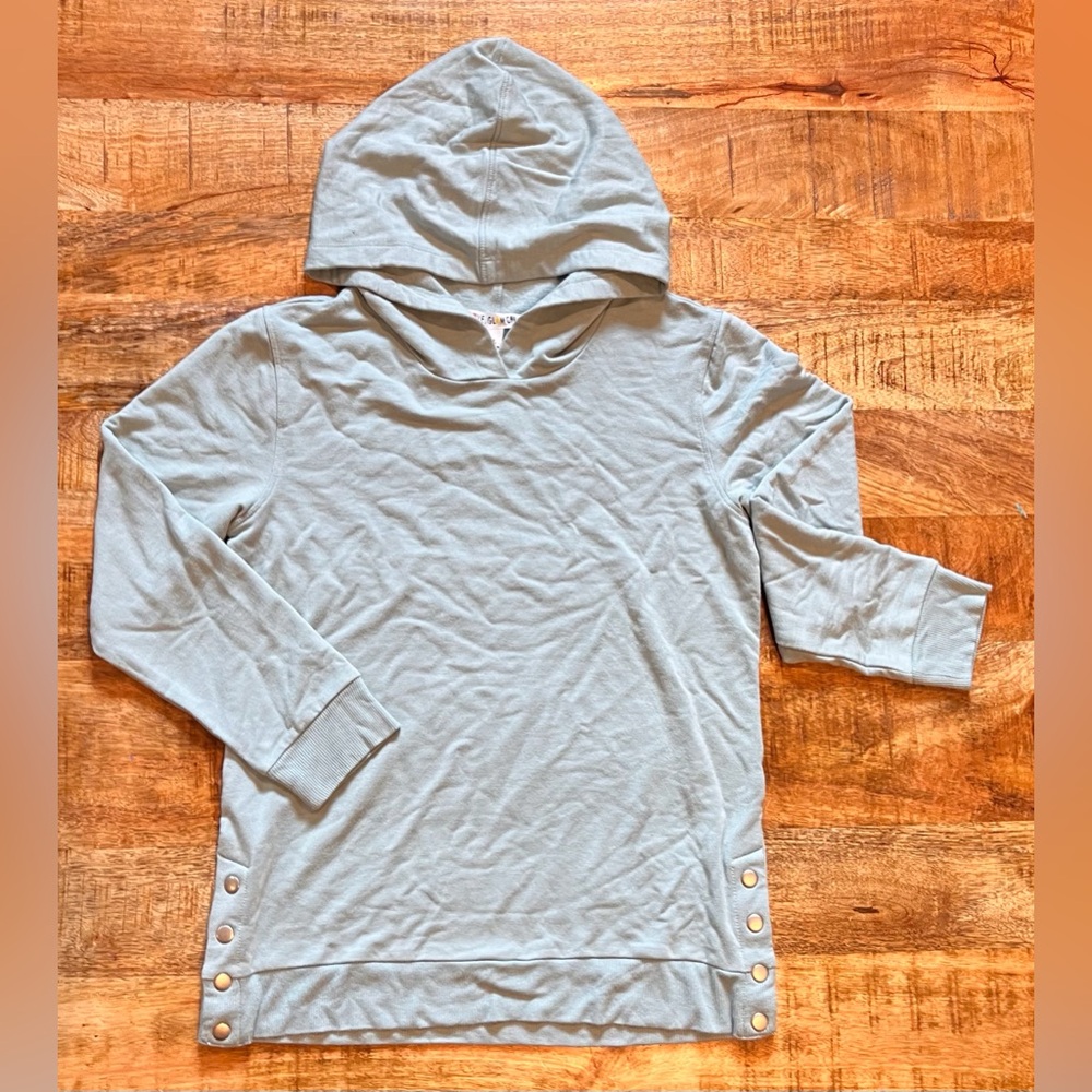 Love, Glam Girl Hooded Pull Over Button Detail Sweatshirt Size Large